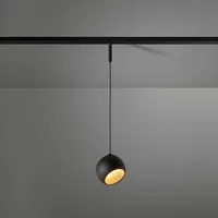 modular lighting -   luminaire sur rail pista marbul noir structuré